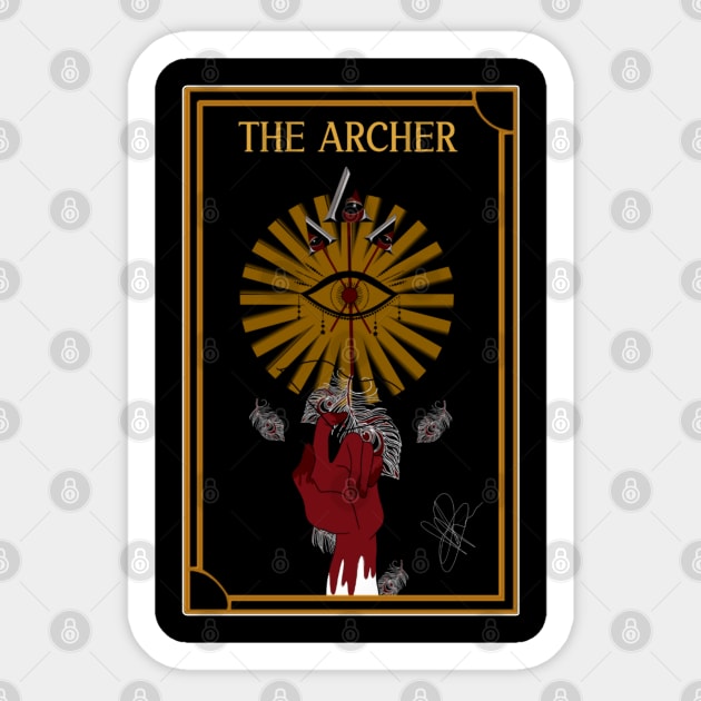 "The Archer" Tarot Sticker by Sacred The Threads